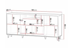 Strontian Highboard Scandinavian Choice Grey