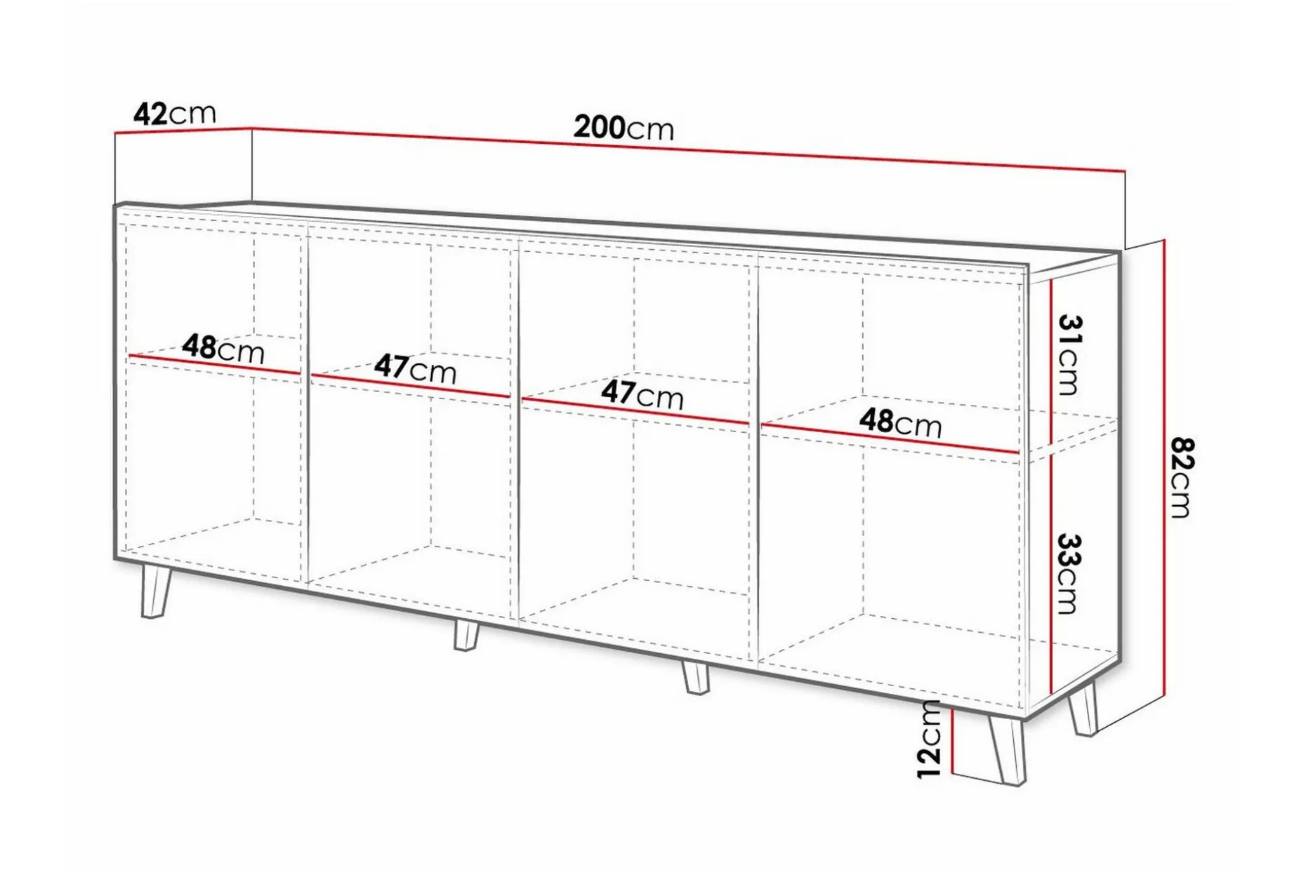 Strontian Highboard Scandinavian Choice Black