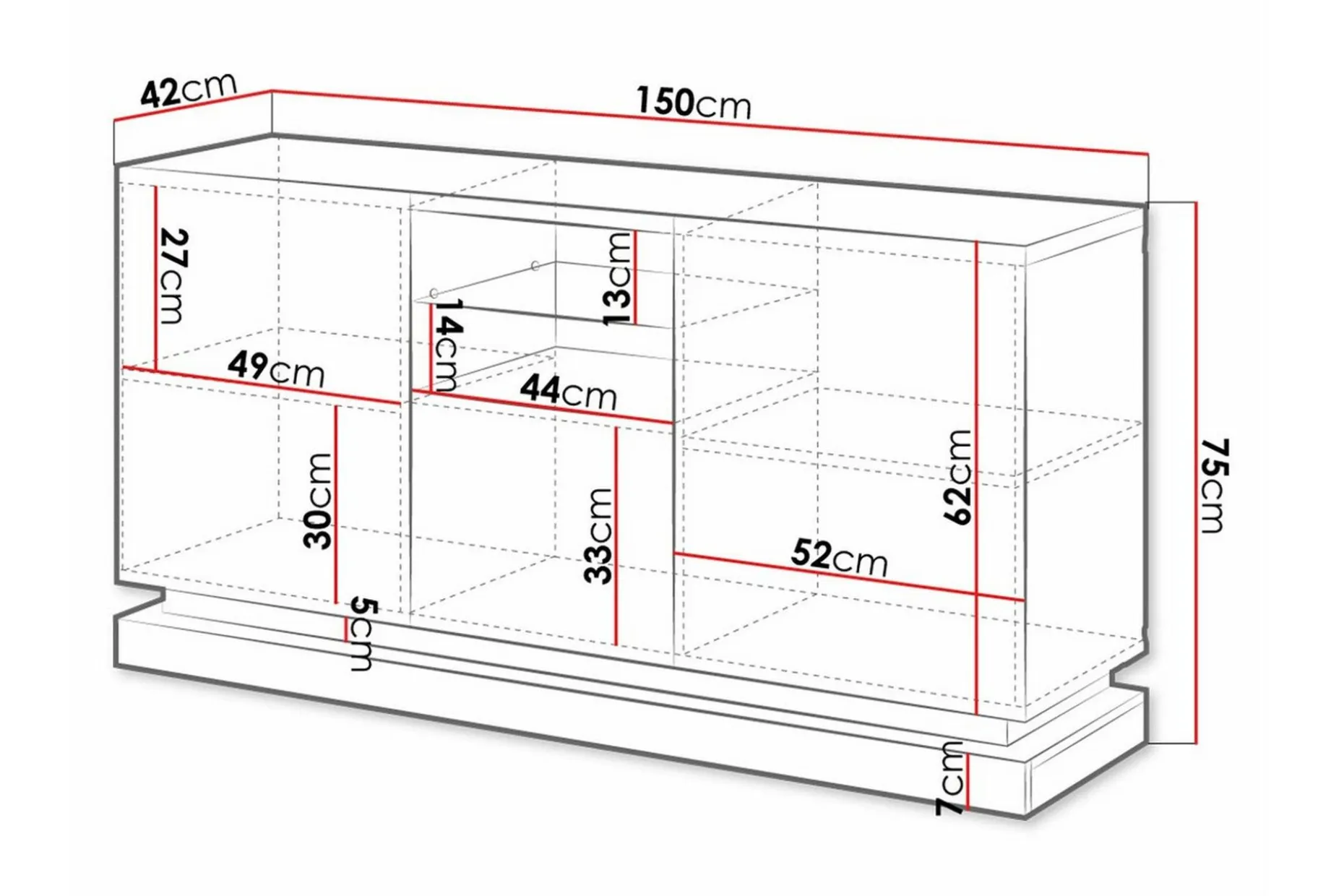Strontian Highboard Scandinavian Choice White