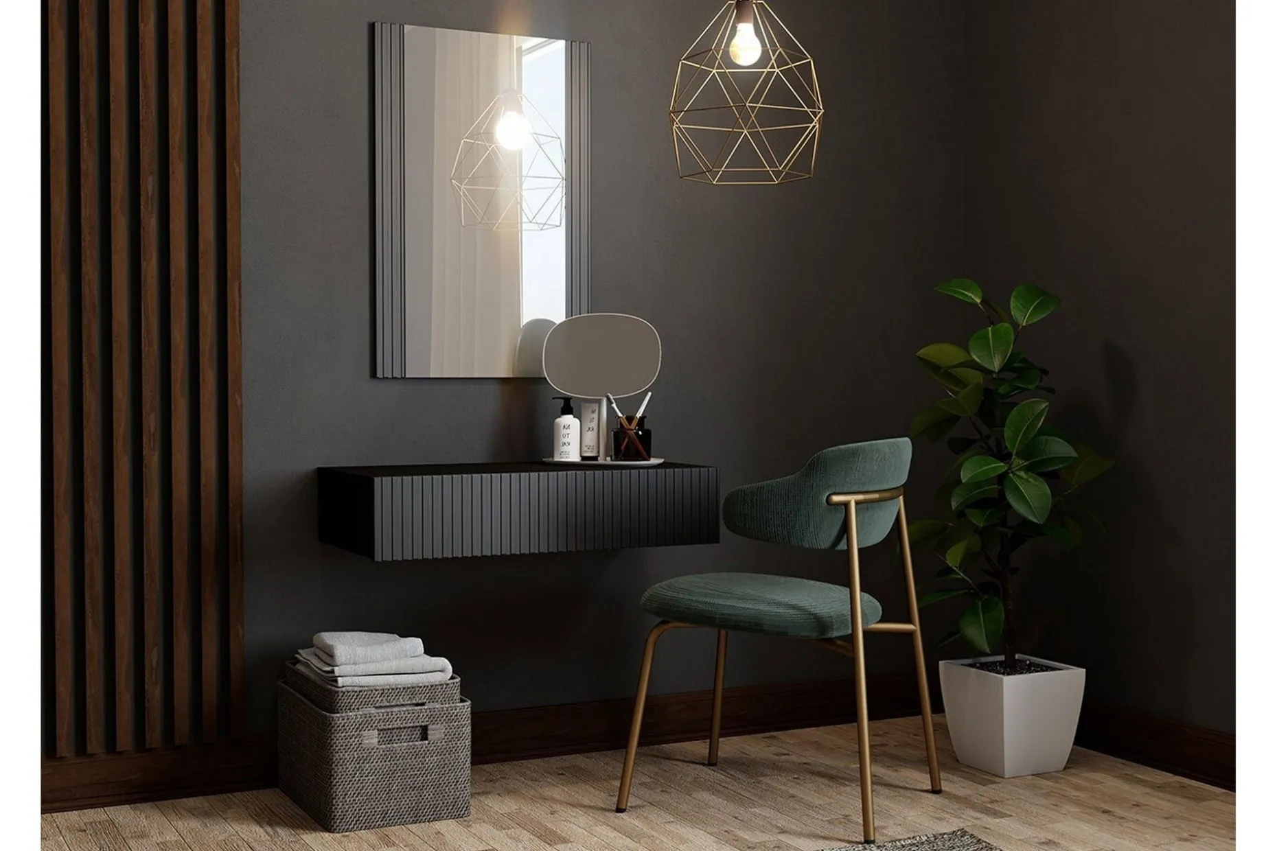Strontian Sminkbord 80x42 cm Scandinavian Choice Black