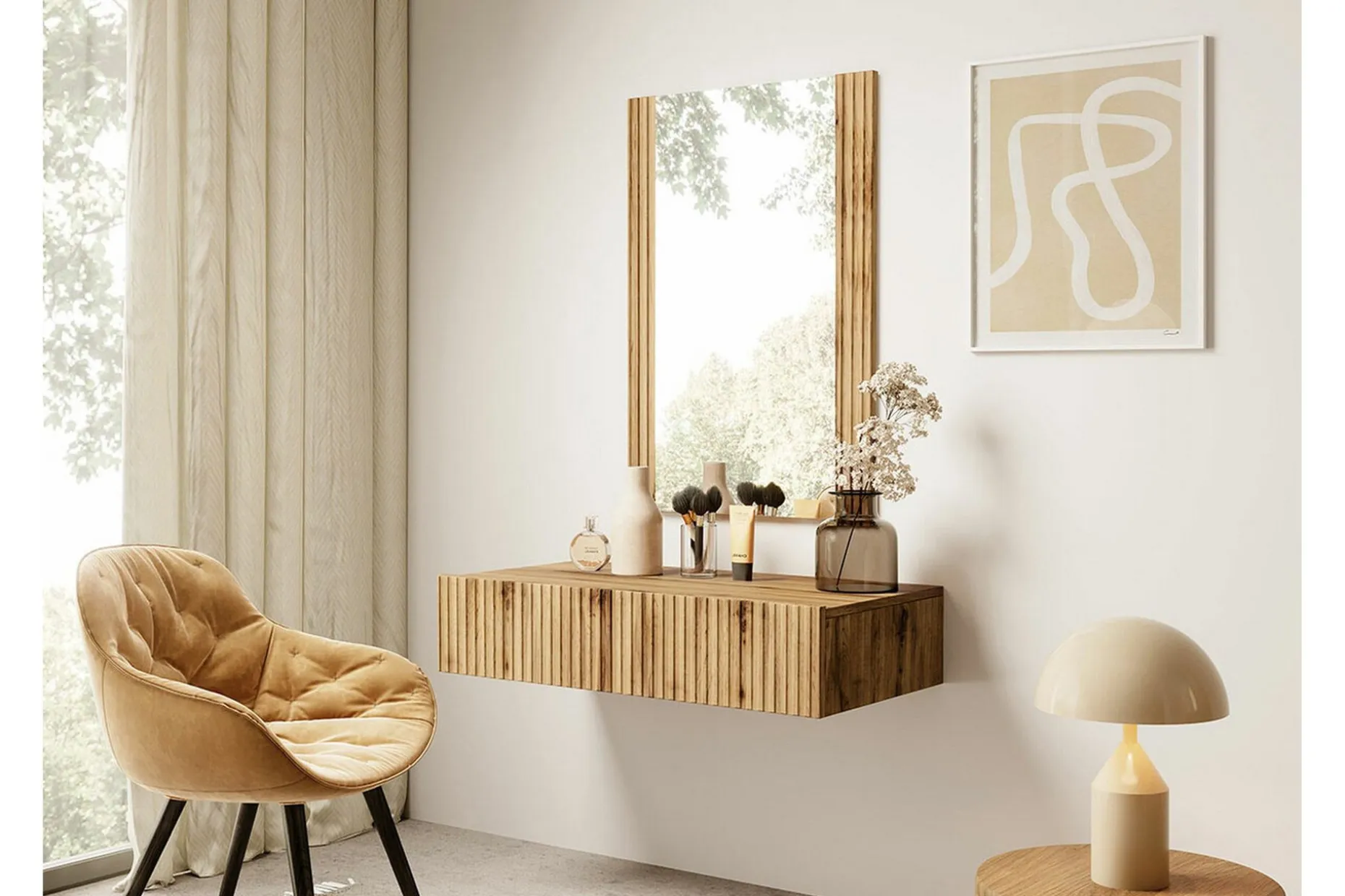 Strontian Sminkbord 80x42 cm Scandinavian Choice Brown