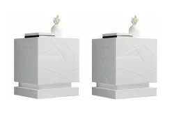 Strontian Sängbord 46 cm Scandinavian Choice White