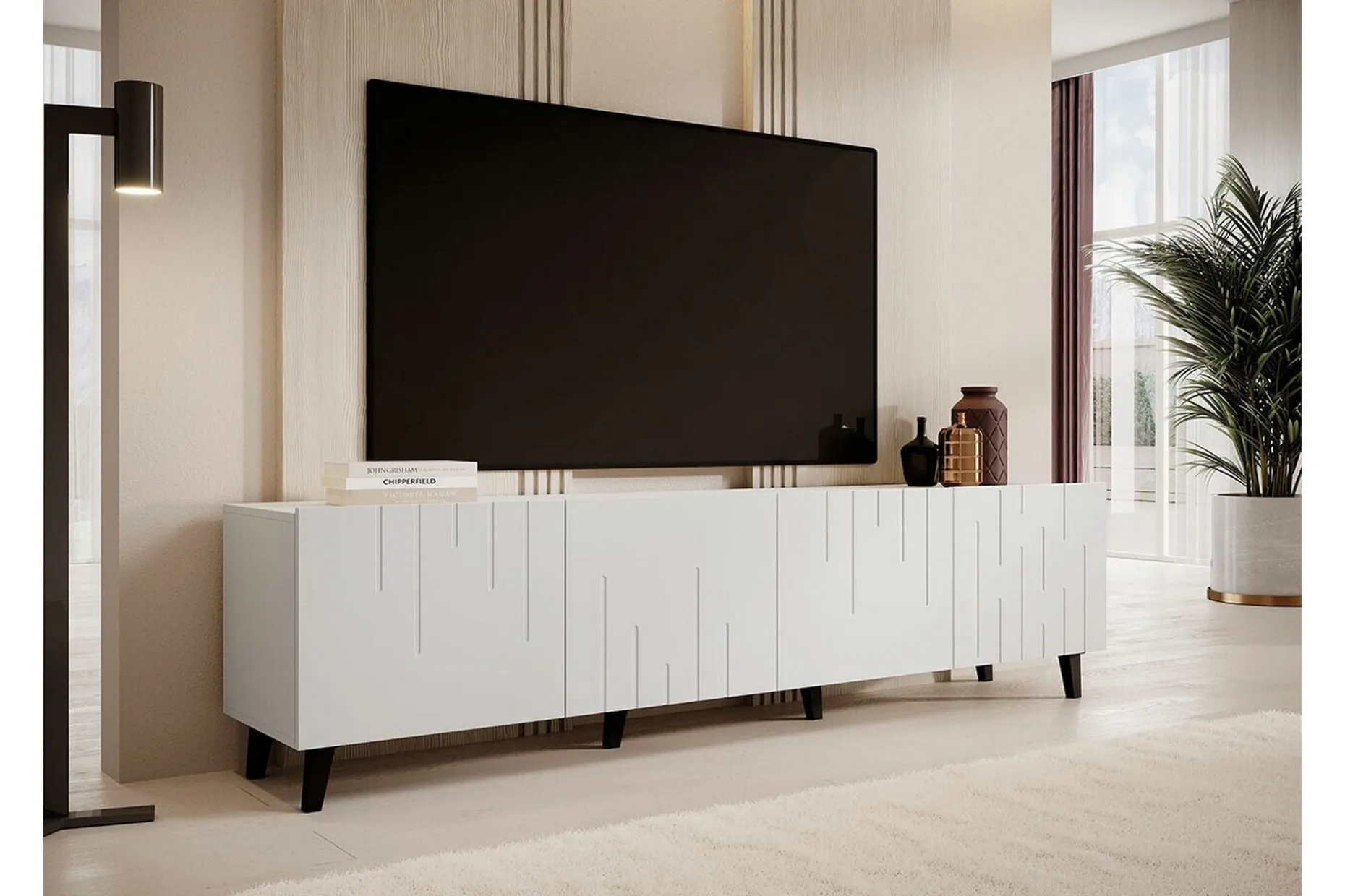 Strontian Tv-skåp 200 cm Scandinavian Choice White