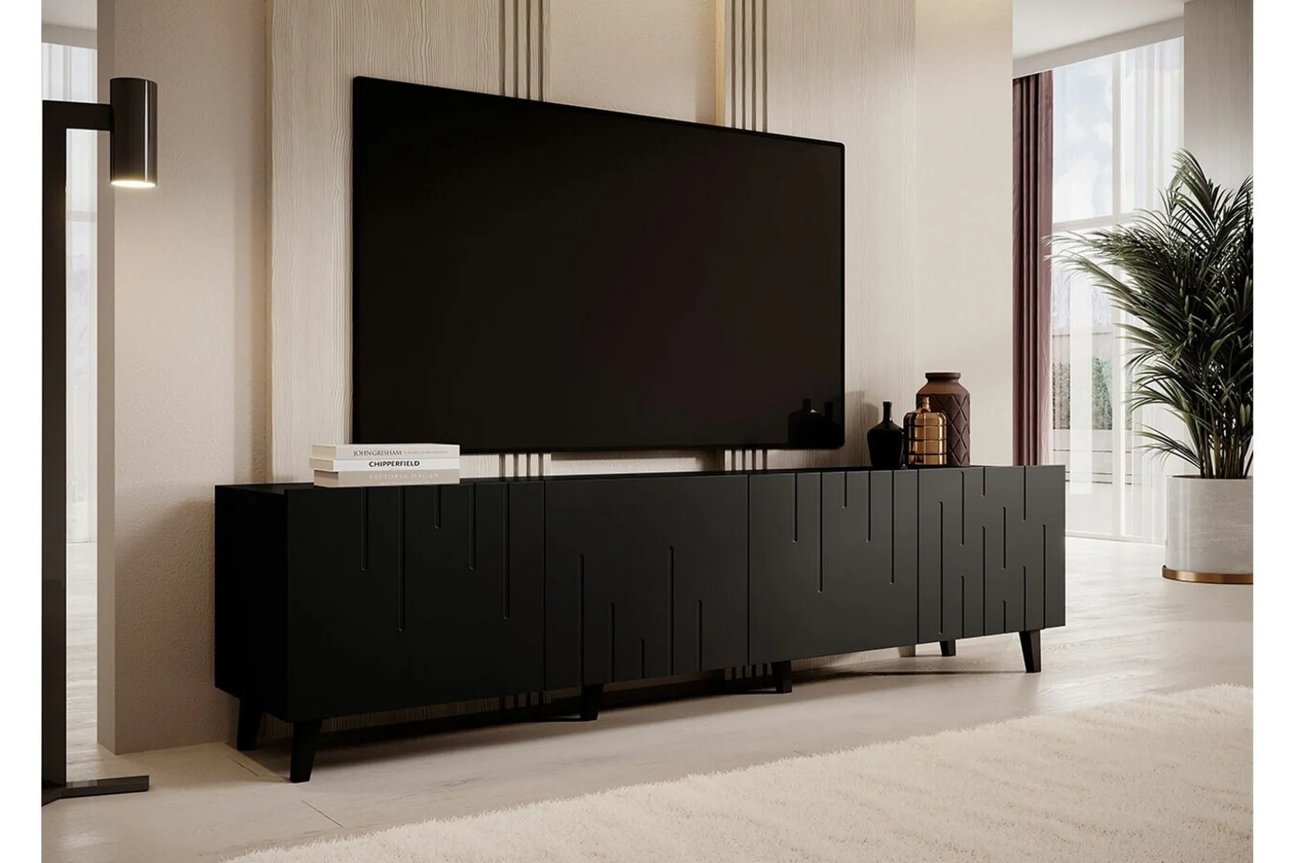Strontian Tv-skåp 200 cm Scandinavian Choice Black