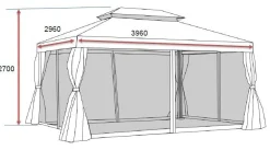 SUNSET Paviljong 3×4 m