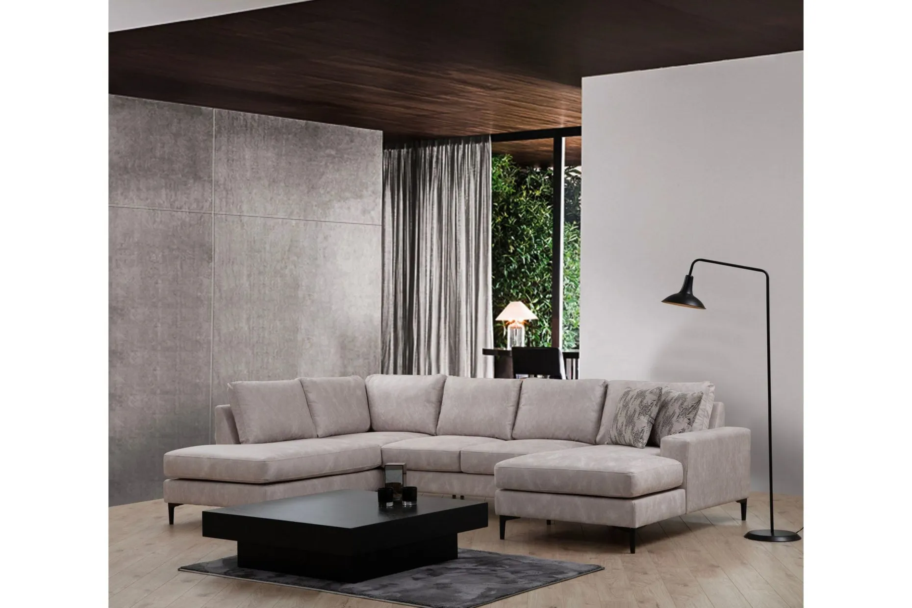 Svanabyn Sofa m. Divan og Sjeselong 4-seter