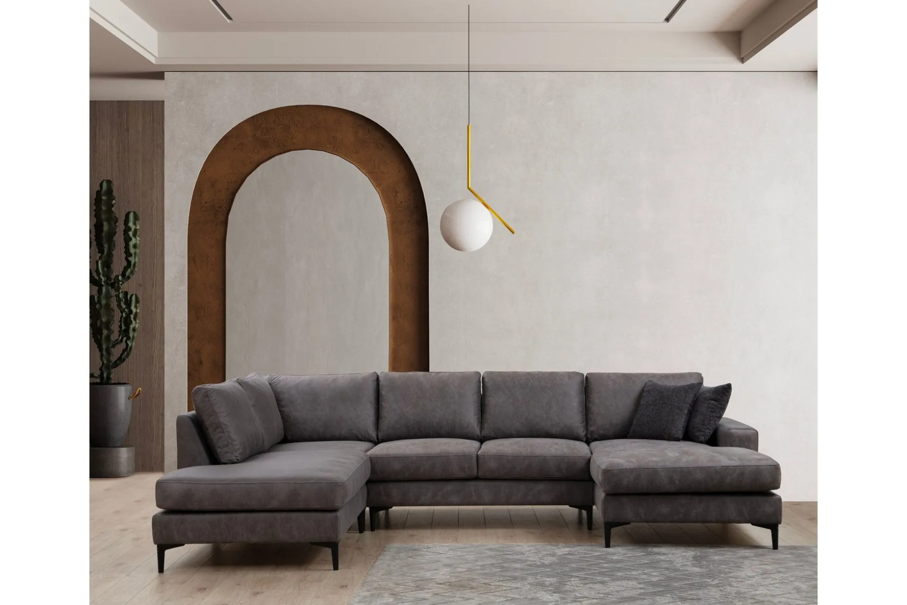 Svanabyn Sofa m. Divan og Sjeselong 4-seter