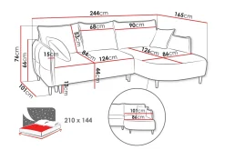 Sycylia Sofa med Divan 3-seter