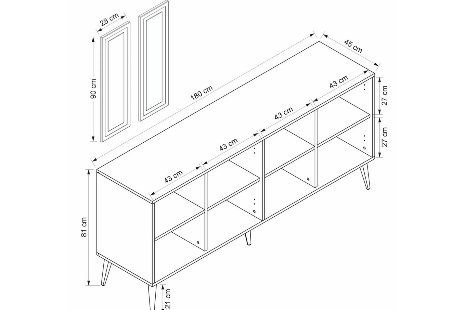 Syrri Konsollbord 180 cm