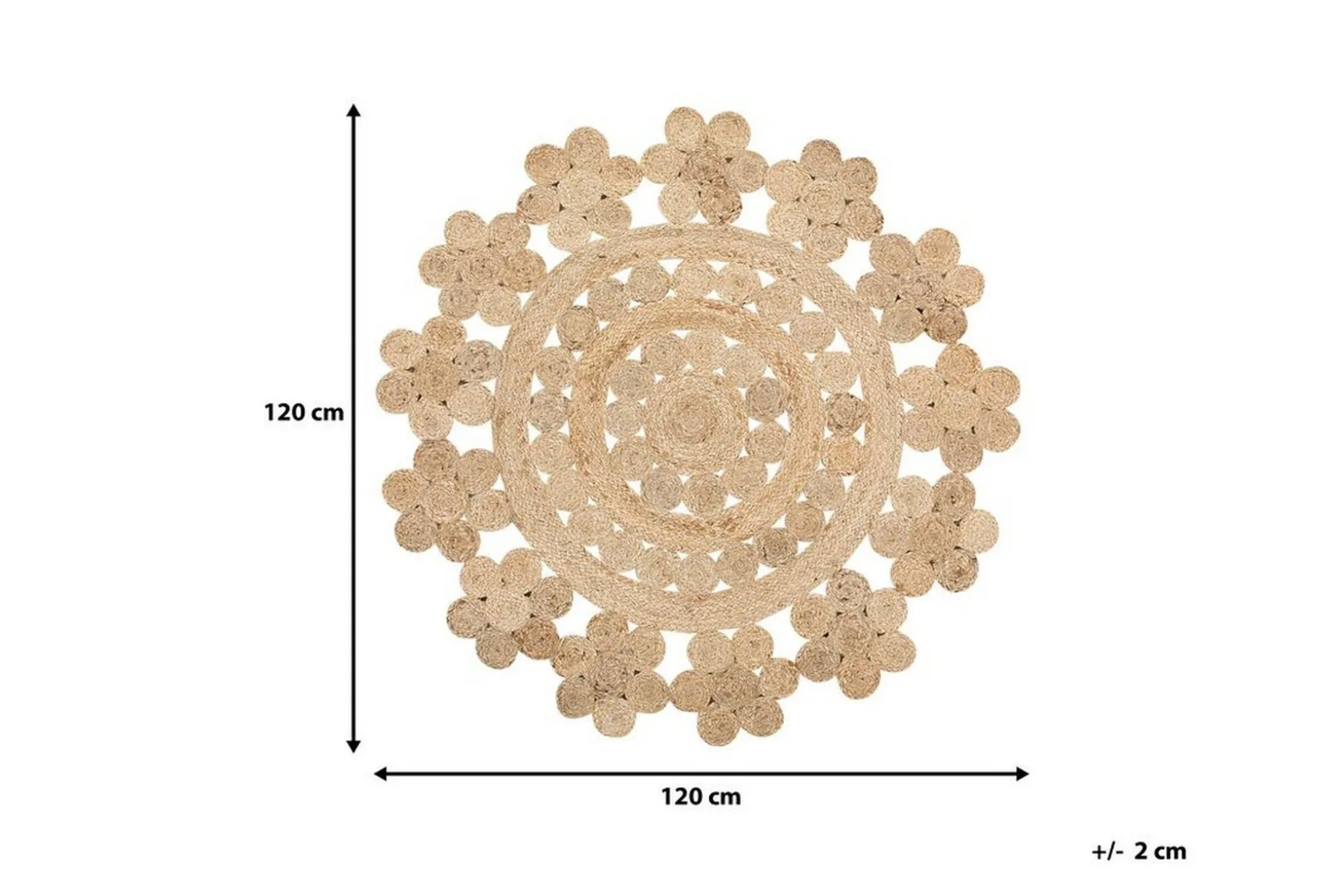 Szypowski Matte Flatvevd Rund 120 cm