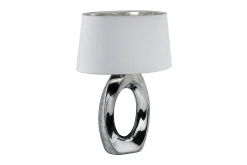 Taba Bordlampe 52 cm E27 sølv / hvit