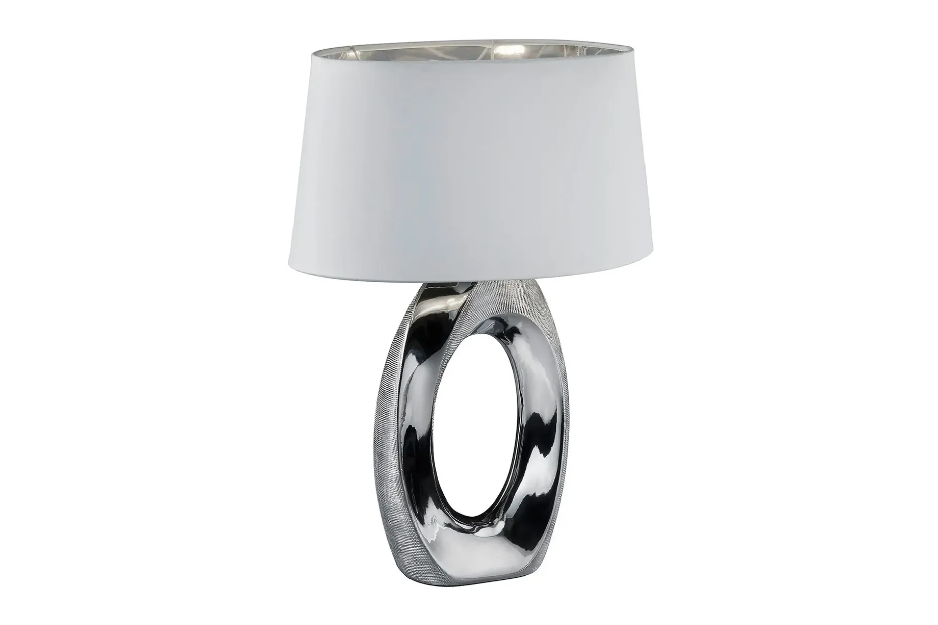 Taba Bordlampe 52 cm E27 sølv / hvit