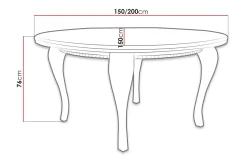 Tabell Forlengningsbart Spisebord 150 cm