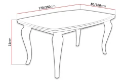 Tabell Forlengningsbart Spisebord 170 cm