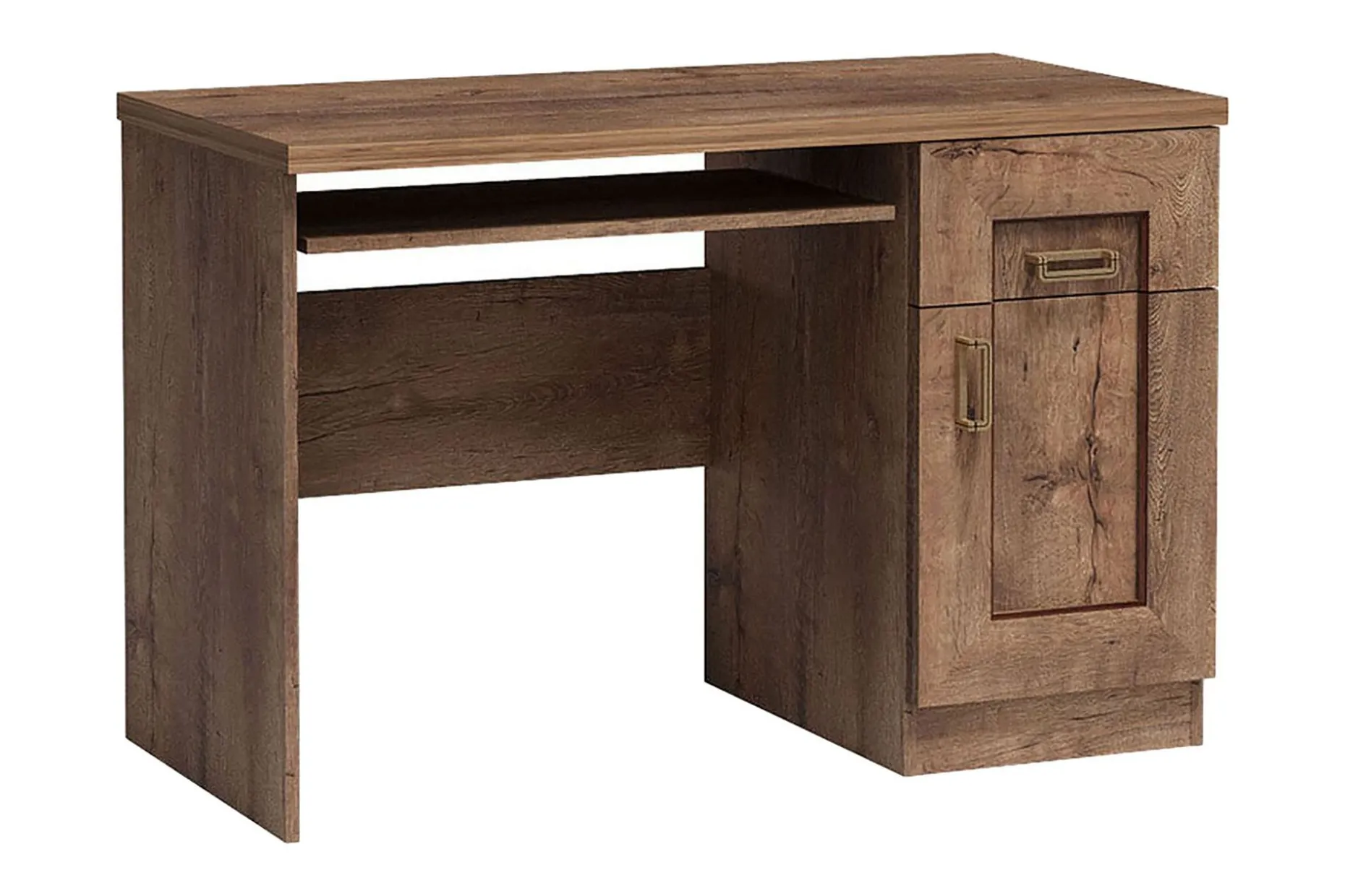 Tadeusz Skrivebord 118 cm med Oppbevaring Skuffer+Hylle+Skap