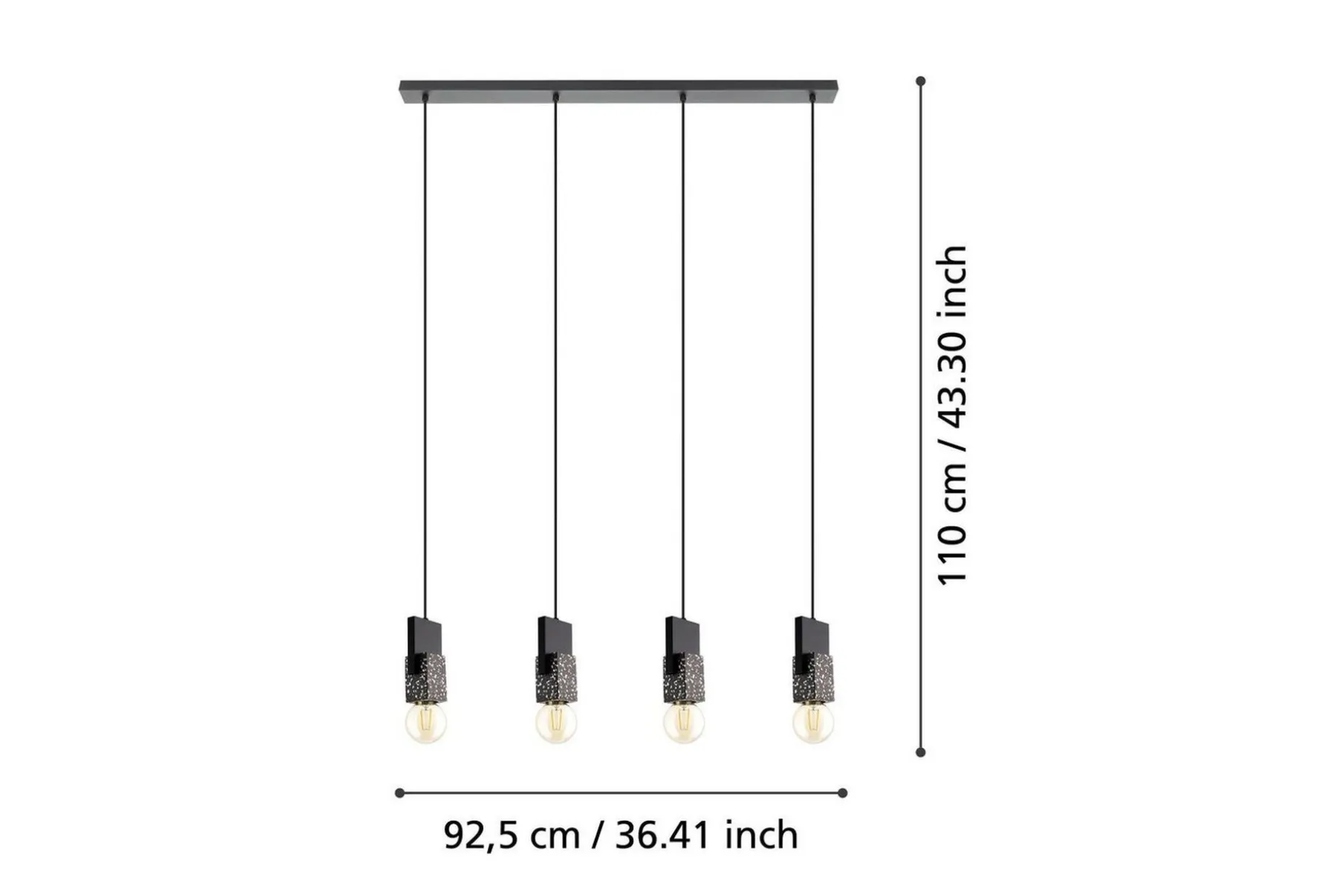 Takpendel Eglo Lobatia med 4 Lamper