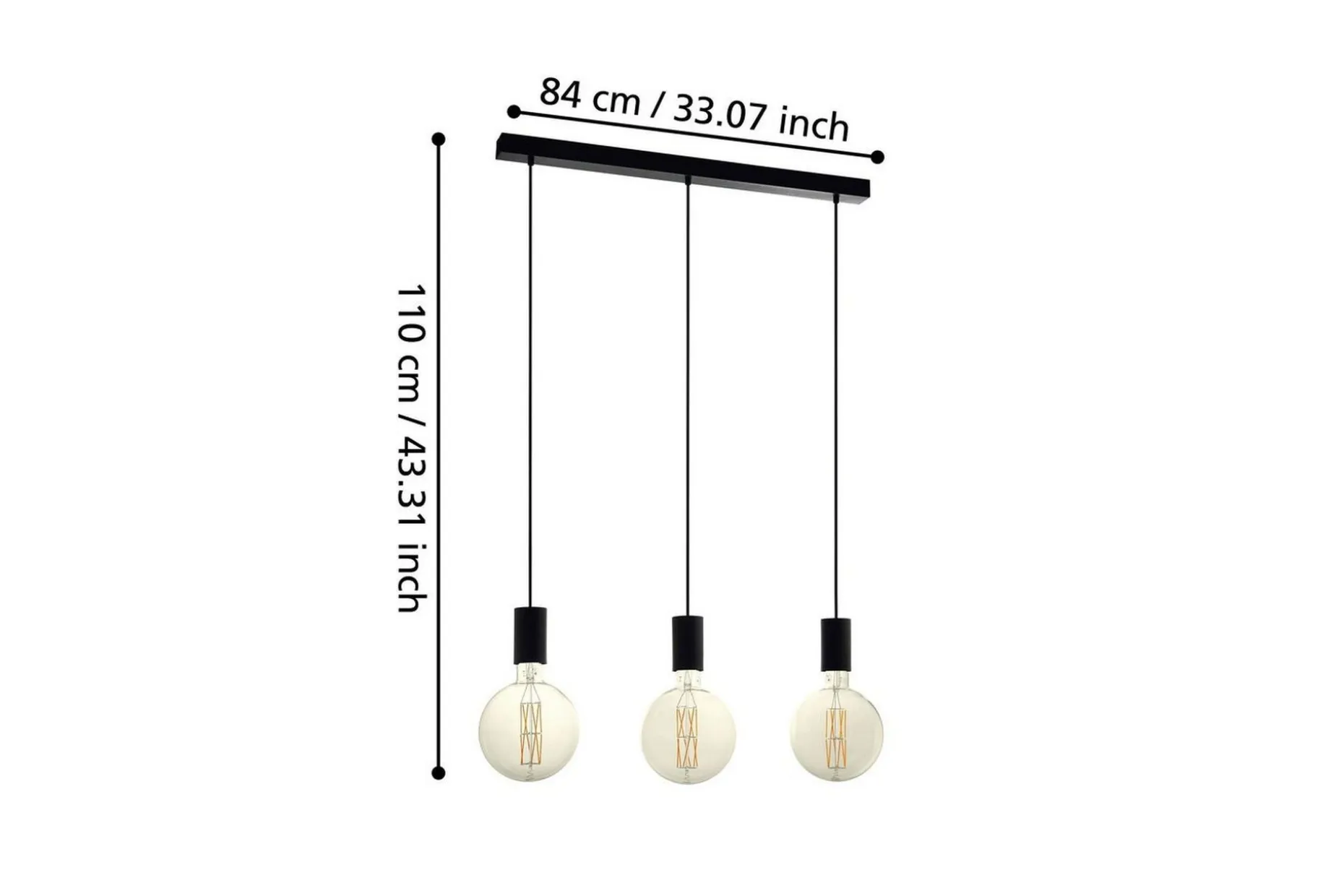 Takpendel Eglo Pozueta med 3 Lamper