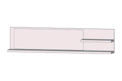 Talebi Vegghylle med Speil 25x213 cm