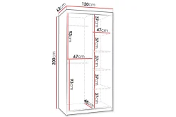 Tallmo Garderobe Med Speil 120x200 cm