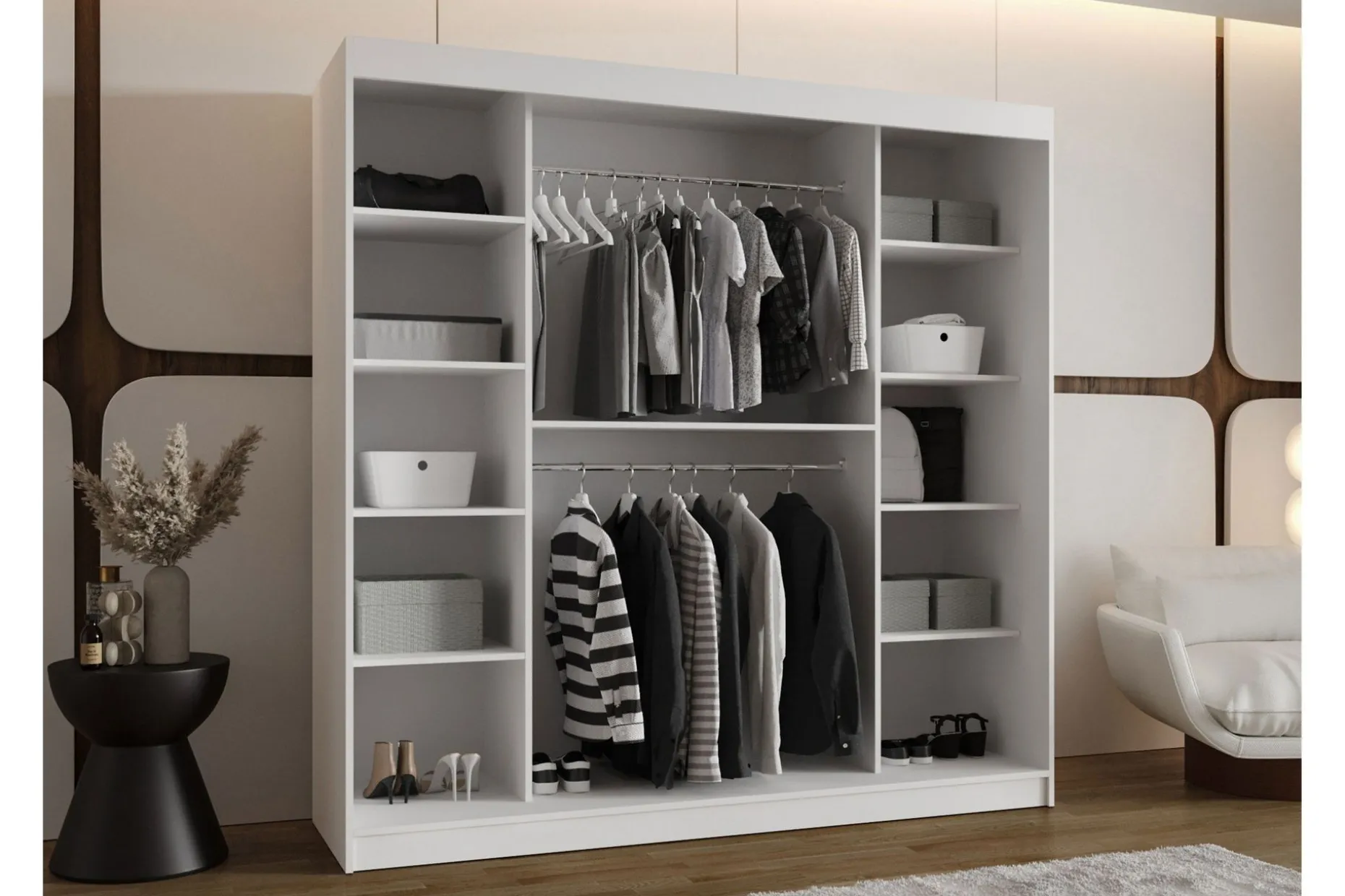 Tallmo Garderobe Med Speil 200x200 cm