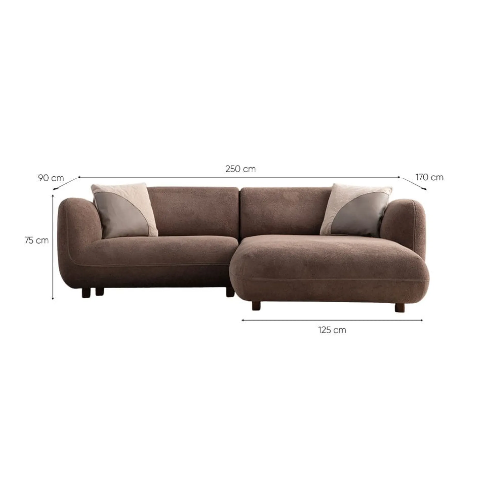 Talrosen 3-seters sofa med Sjeselong