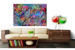Tavle Map: Jackson Pollock Inspiration 120X80