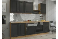 Templemore Möbelset För Kök & Matplats Black/Dark Wood