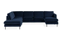 Teodin U-sofa med Divan Fløyel Høyre