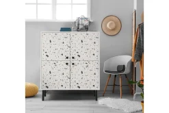 Terrazzo Highboard 95x111 cm Hvit