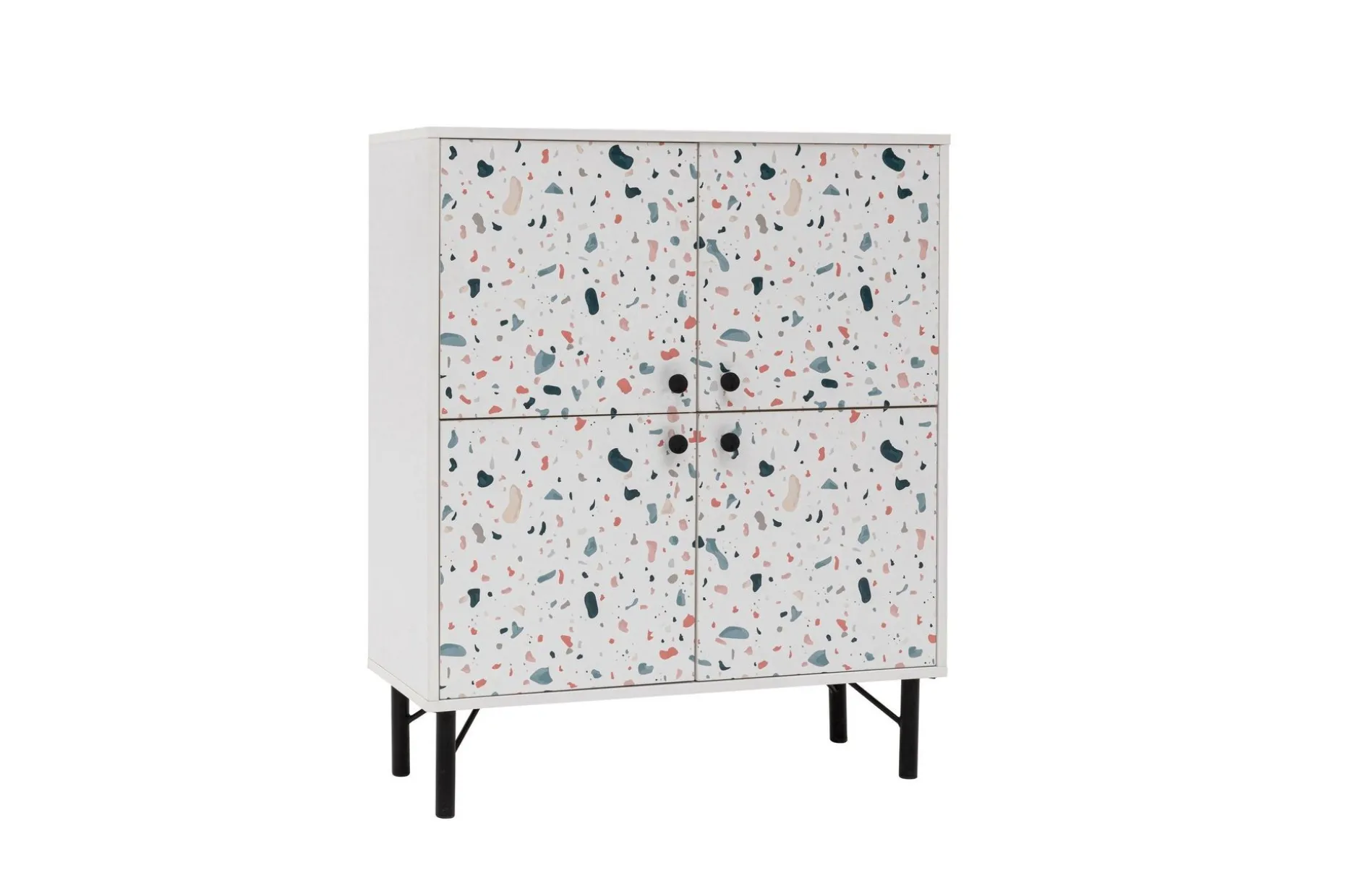 Terrazzo Highboard 95x111 cm Hvit