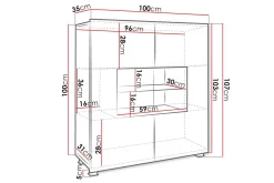 Tessan Skjenk 100 cm