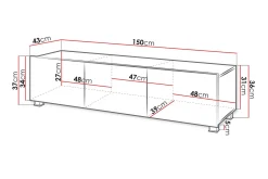 Tessan TV-benk 150 cm