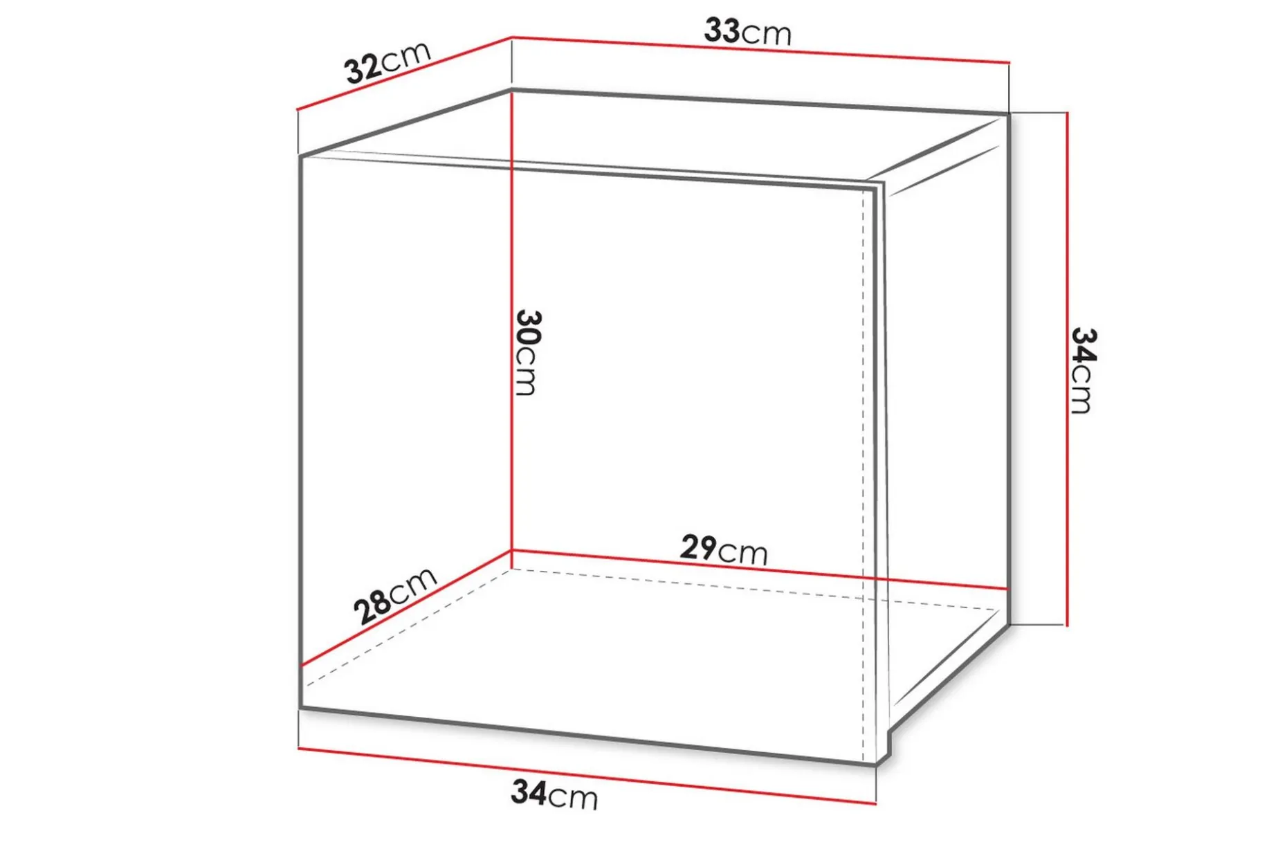 Tessan Veggskap 34 cm