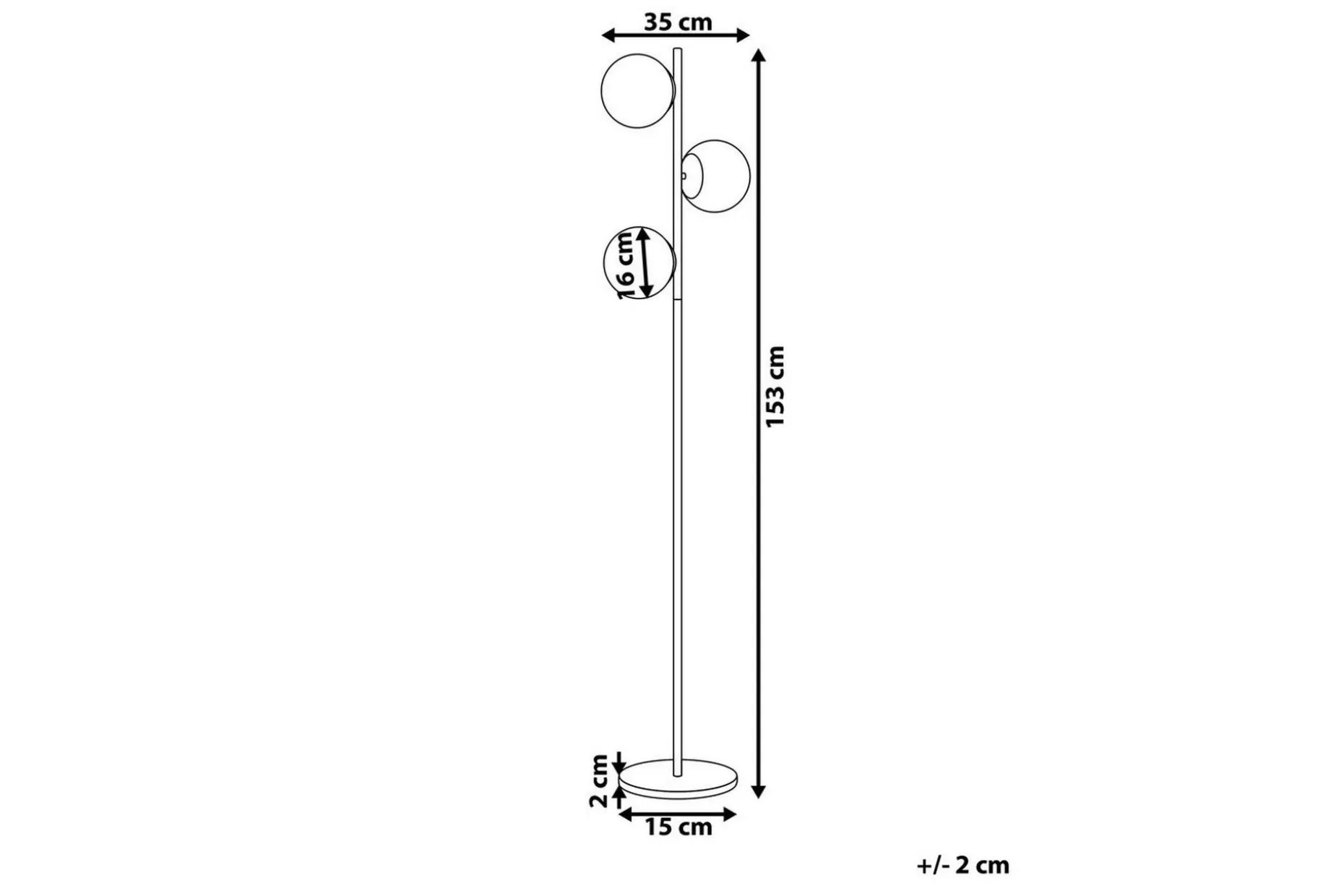 Thaslo Gulvlampe 153 cm
