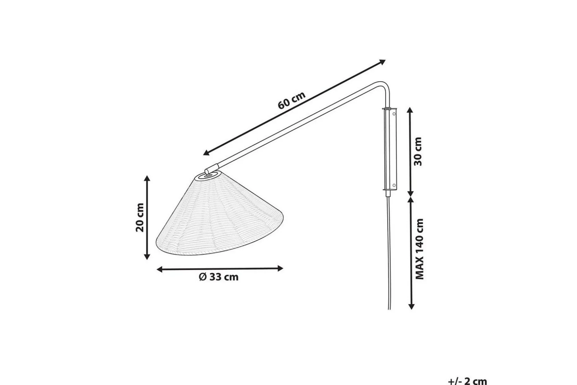Thirassia Vegglampe E27