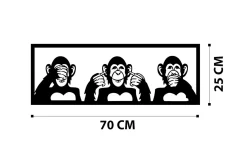 Three Monkeys M Veggdekor