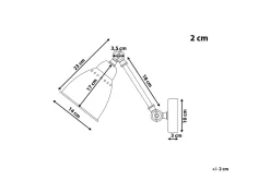 Tillatoba Vegghengt Leselampe 2 stk E27