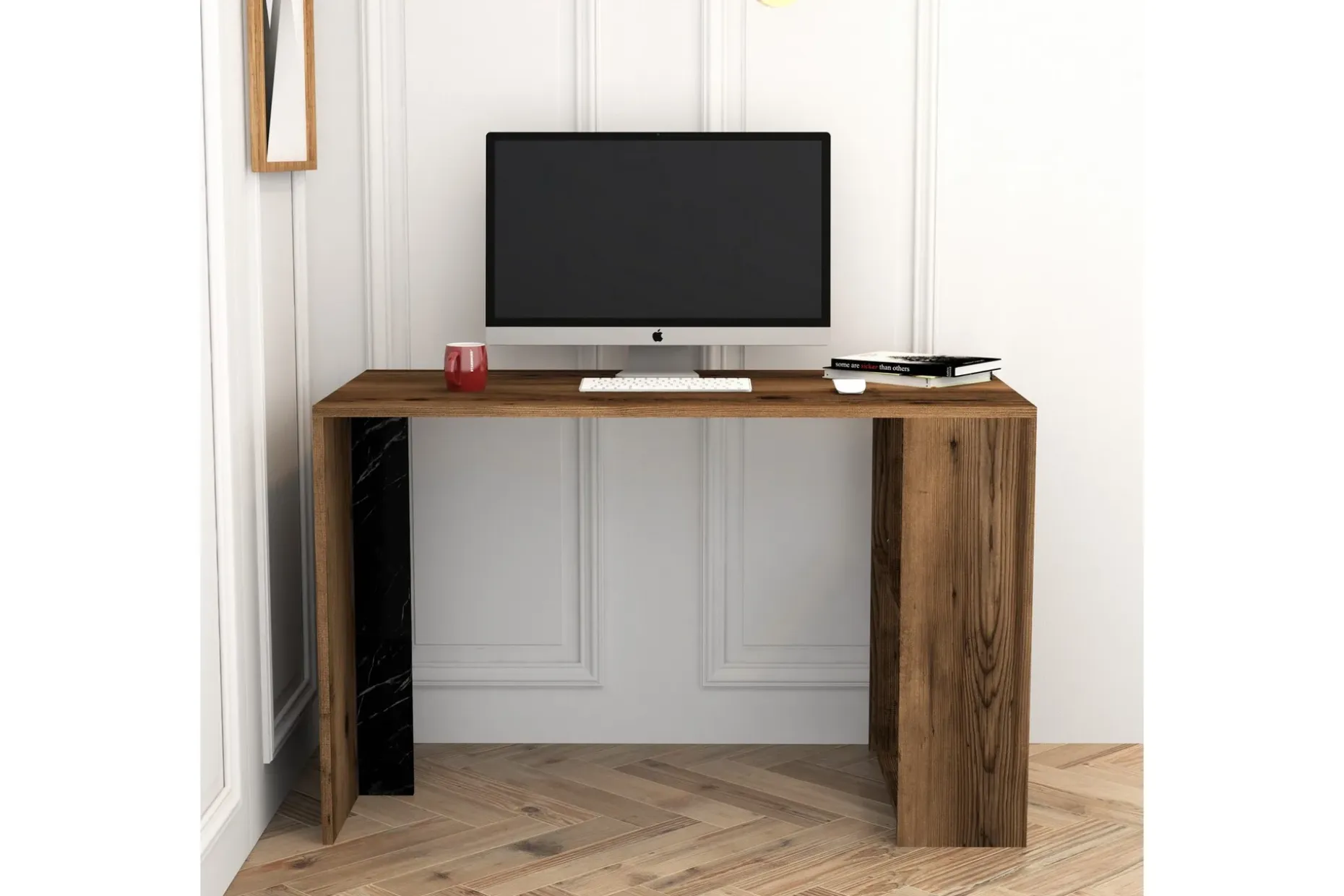 Timiza Skrivebord 120 cm med Oppbevaring Hylle