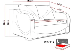 Tina Sovesofa 147x74x90 cm