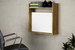 Toppley Veggskrivebord 60 cm med Oppbevaring Hyller