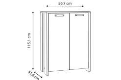 Torelles skjenk 74x153 cm