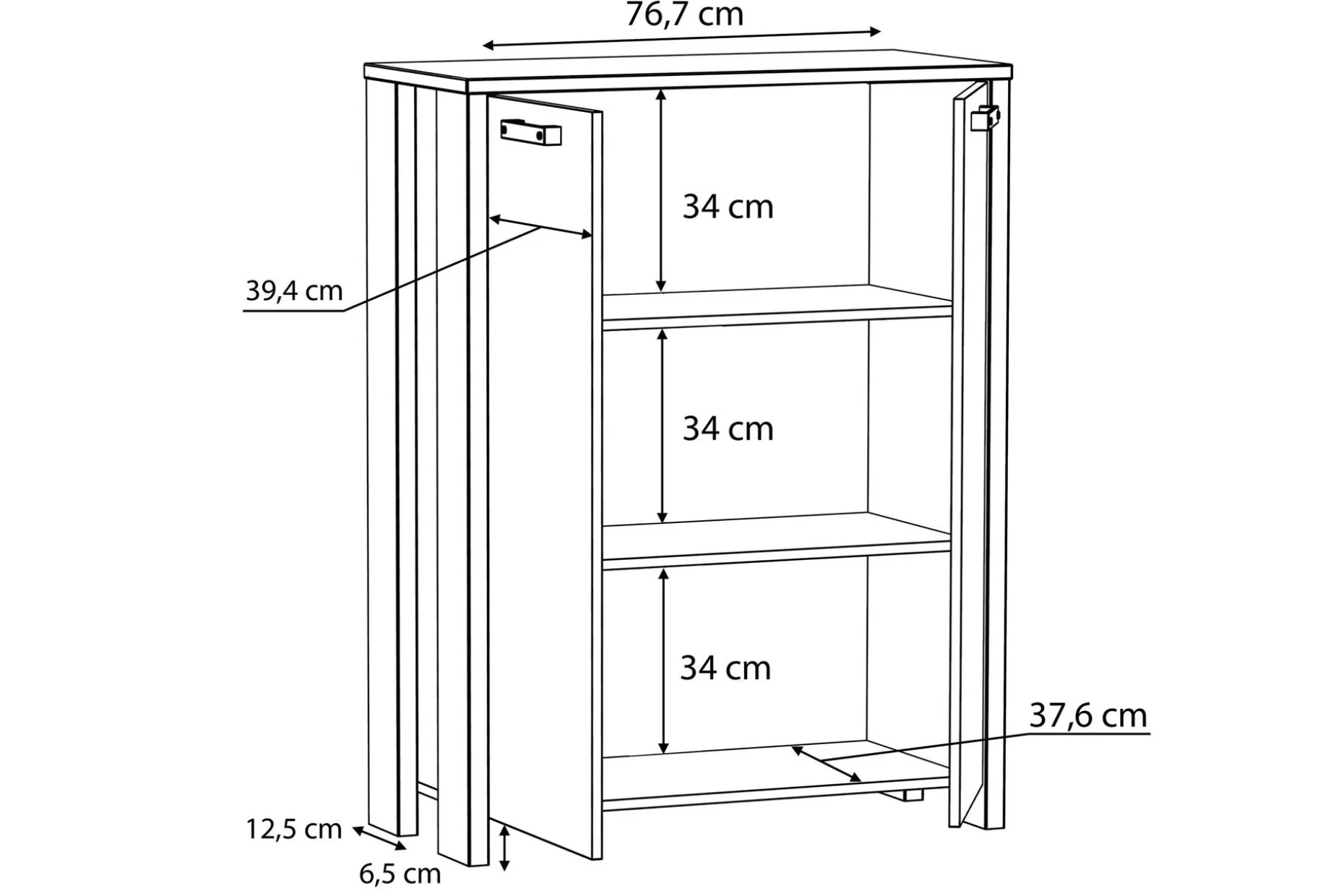 Torelles skjenk 74x153 cm