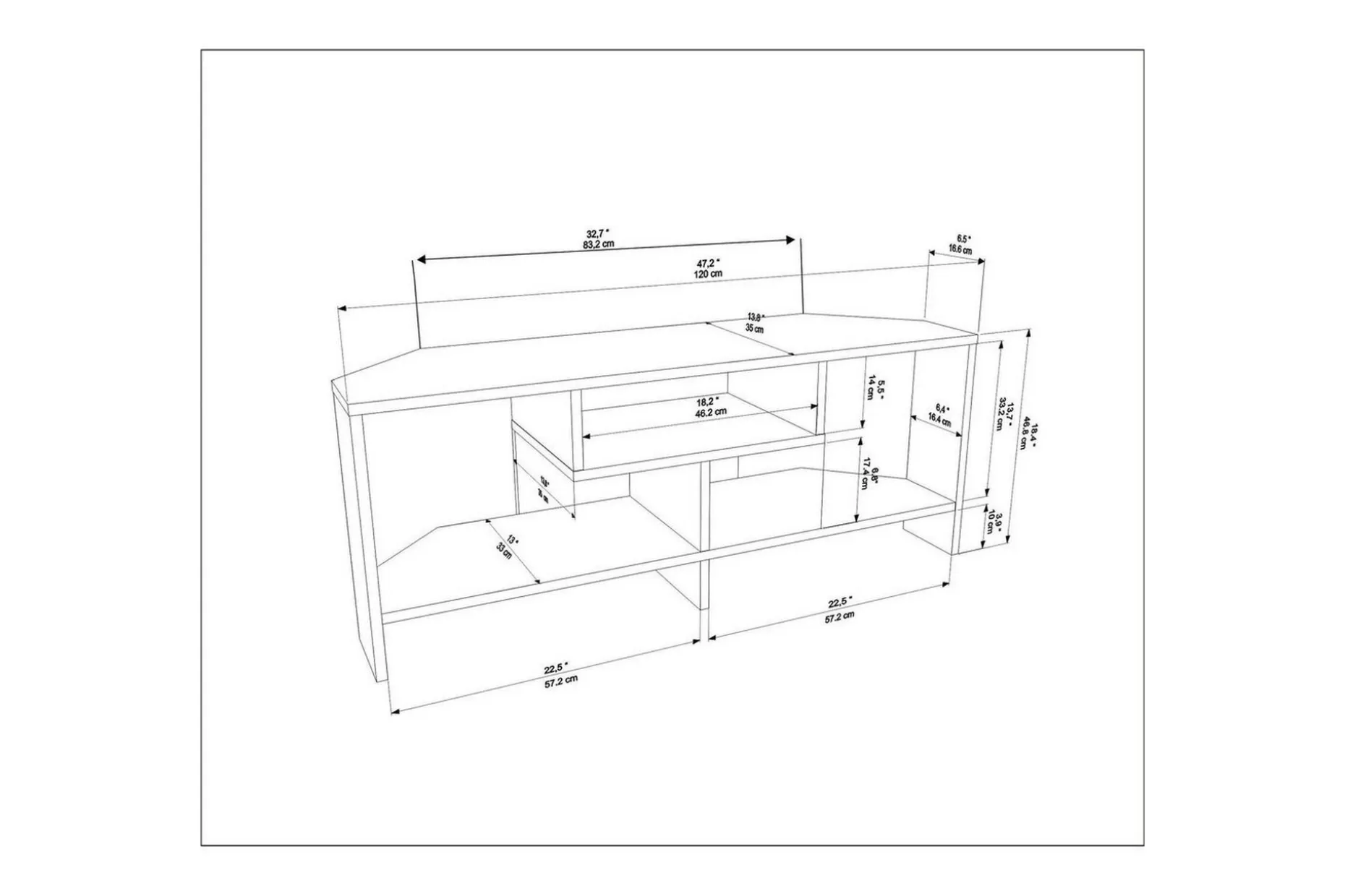 Torlin TV-benk 120 cm