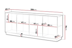 Torvalen Skjenk 200x42 cm