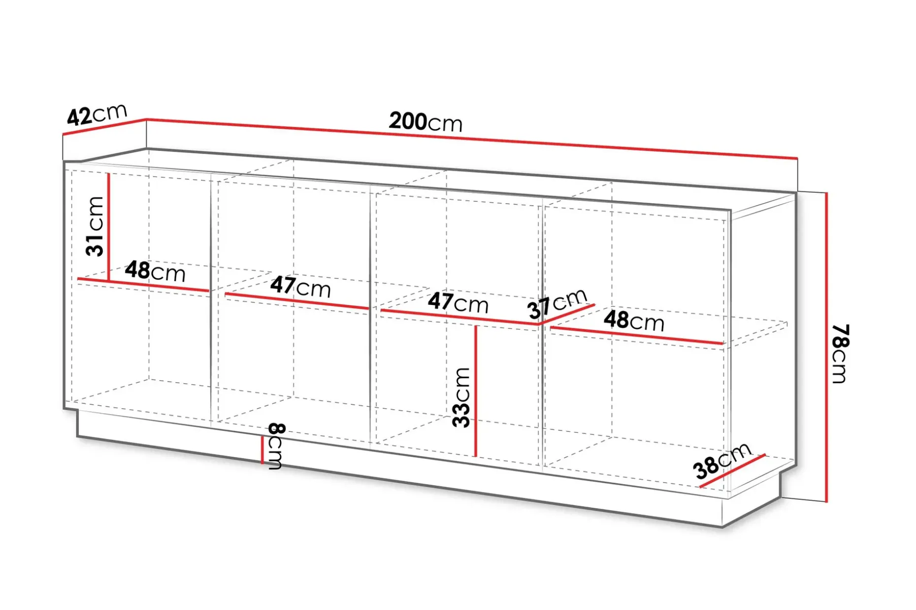 Torvalen Skjenk 200x42 cm
