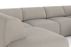Torvasen 6-seters sofa med dobbeldivan i stoff
