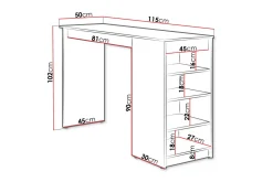 Torvik Barbord 50x115 cm
