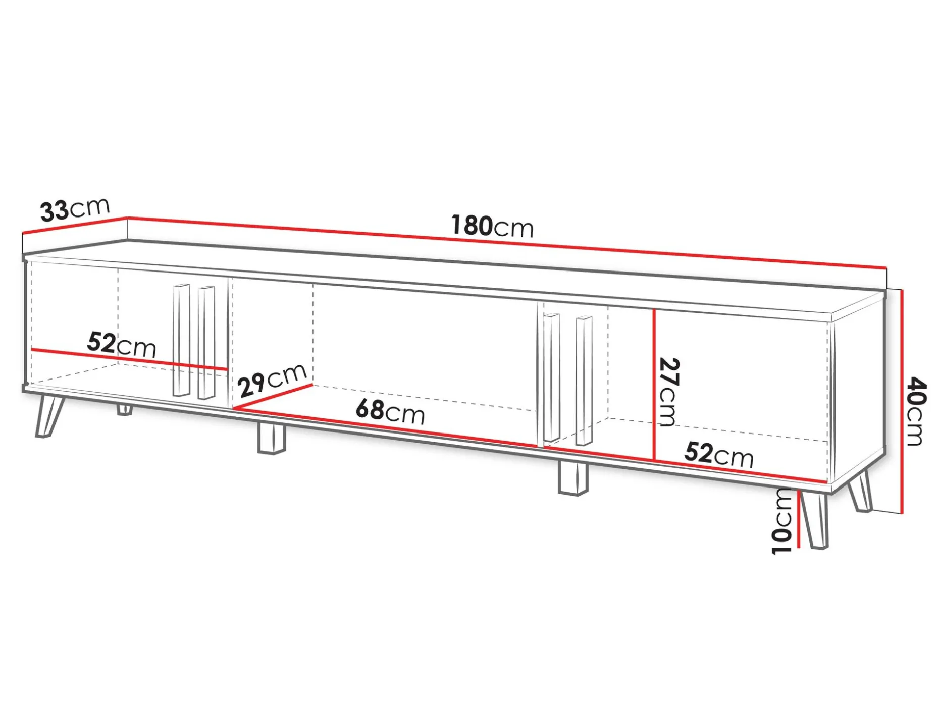 Torvos TV-benk 180 cm