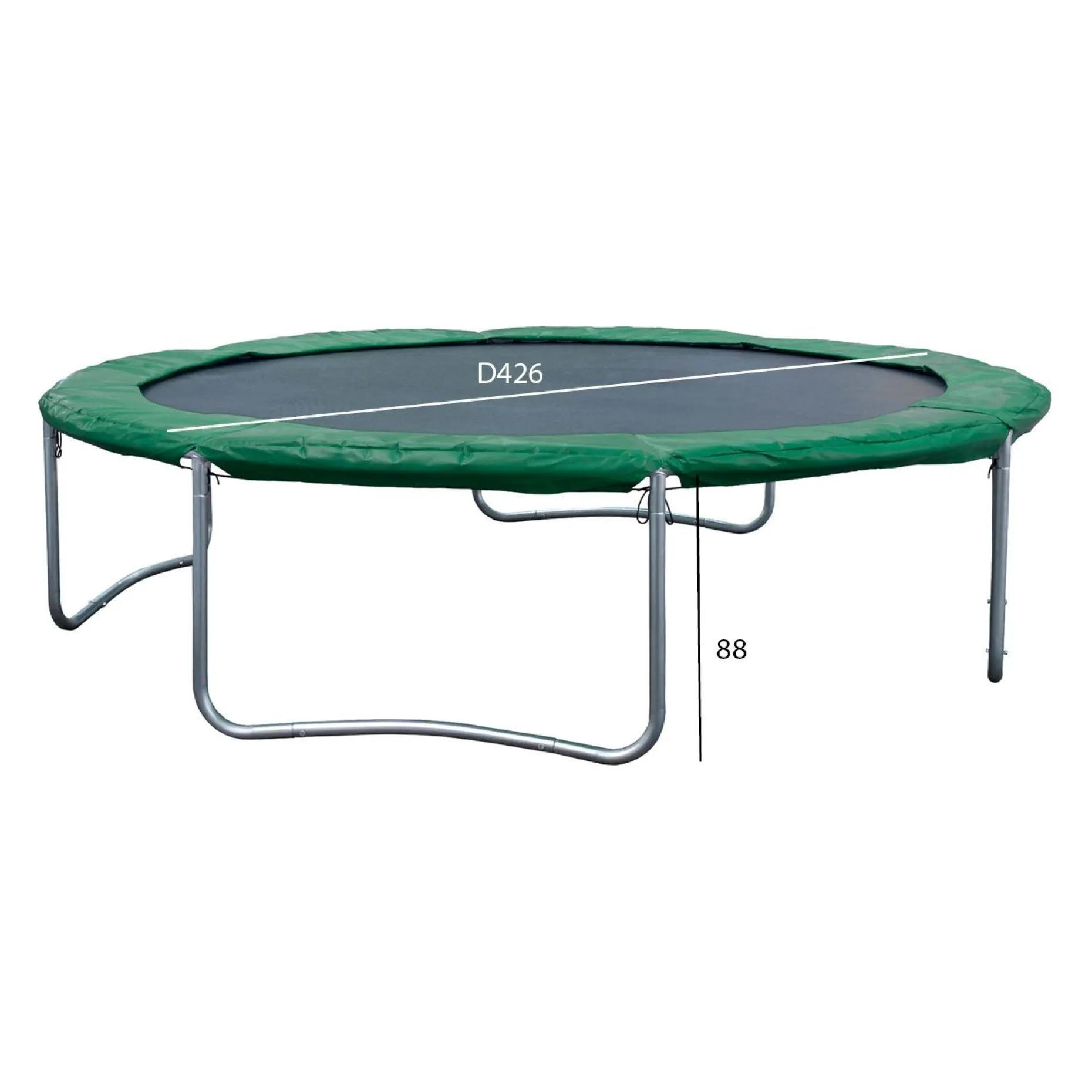 Trampoline HOME4YOU med grønt underlag 426 cm