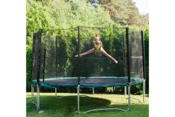 Trampoline med Beskyttelsesnett D426cm grønn